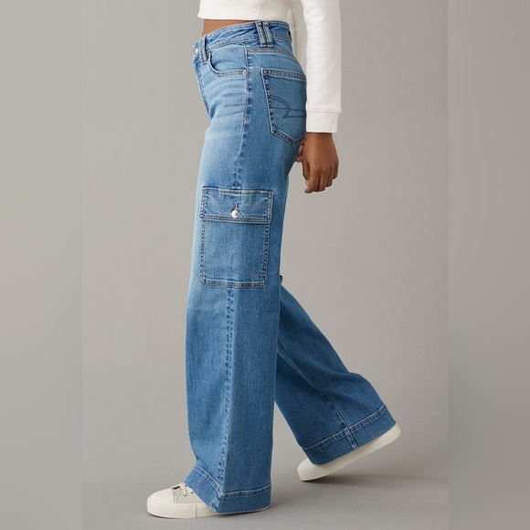 Cargo Baggy High Wasted Jeans - Picture 3 of 4